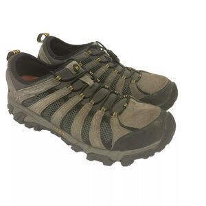 Merrell Hiking Shoes Men 11 Geomorph Maze Stretch Brown Vibram Outdoors Trail